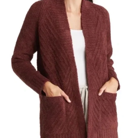 CozyChic™ Directional Ribbed Cardigan barefoot dreams size S - Picture 2 of 4